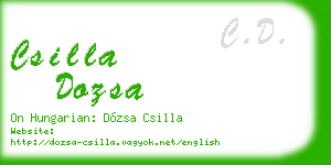 csilla dozsa business card